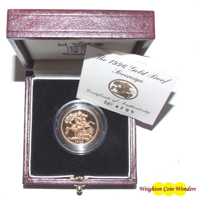 (image for) 1996 Gold Proof Sovereign